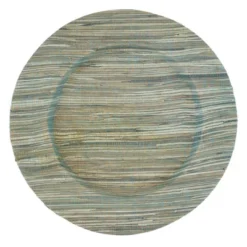 Saro Lifestyle Round Charger Plates With Water Hyacinth Design (Set Of 4) -Saro Lifestyle GUEST f89e7bb5 9cc7 4ea9 8713 3dec83e24230