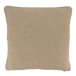 Saro Lifestyle Embroidered Snowflake Decorative Pillow Cover, Natural, 18"