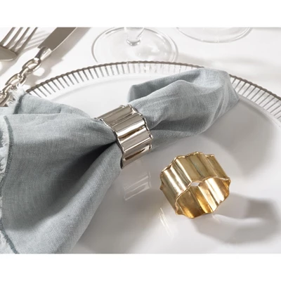 Saro Lifestyle Napkin Holder Rings With Round Classic Design (Set Of 4) 4 Saro Lifestyle Napkin Holder Rings With Round Classic Design (Set Of 4) - Image 4